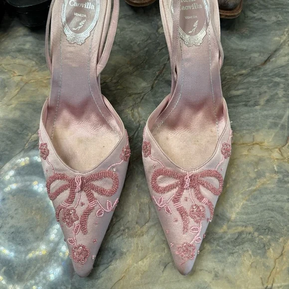 Pink bow Kitten Heel - Picture 1 of 4